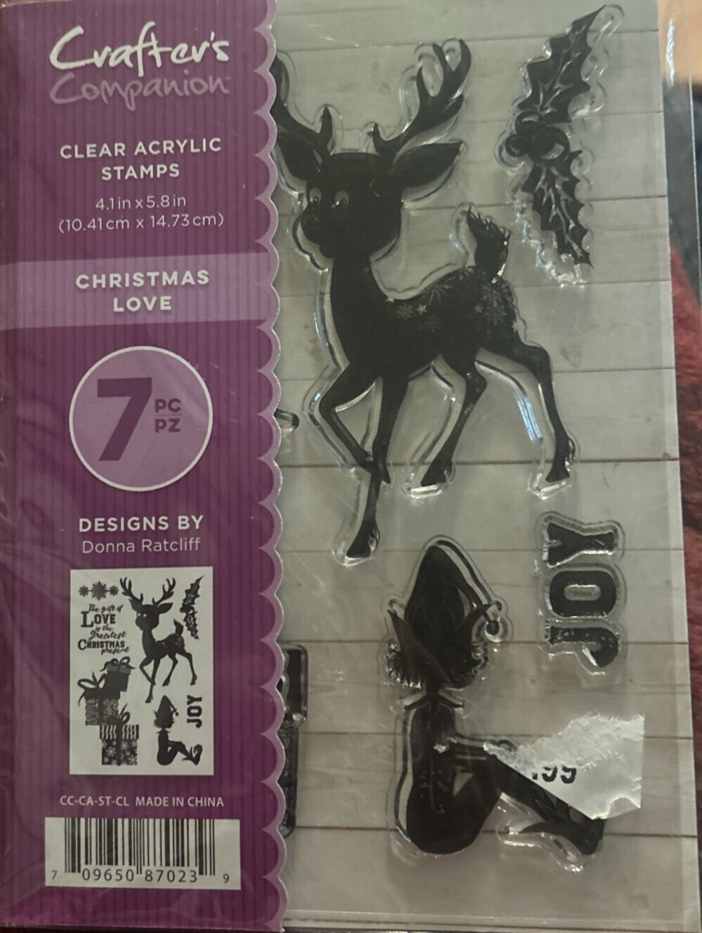 Crafter's Companion Christmas Love Clear Acrylic Stamps Set